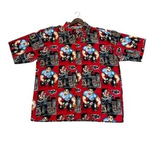 Vintage Up Ro's Mind Flow DJ Men's Button Front Graphic Art to Wear Shir…